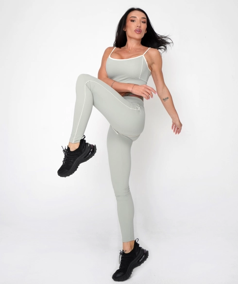 Къс спортен топ с контрастни кантове Jfit LTD - 463