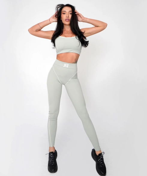 Къс спортен топ с контрастни кантове Jfit LTD - 464