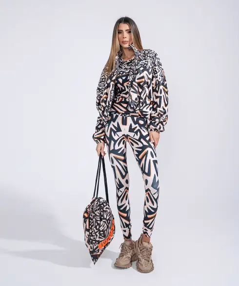 Дамско спортно яке Jfit Beige/Black - 128