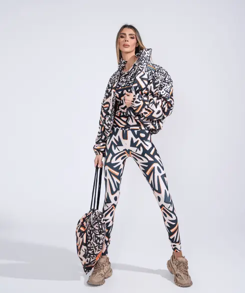 Дамско спортно яке Jfit Beige/Black - 131