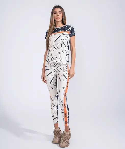 Дамска спортна тениска Jfit Orange/Black - 251