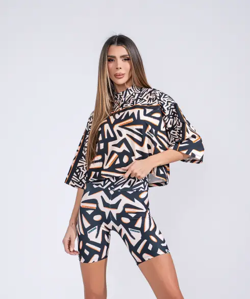 Дамски спортен топ Jfit Beige/Black - 160