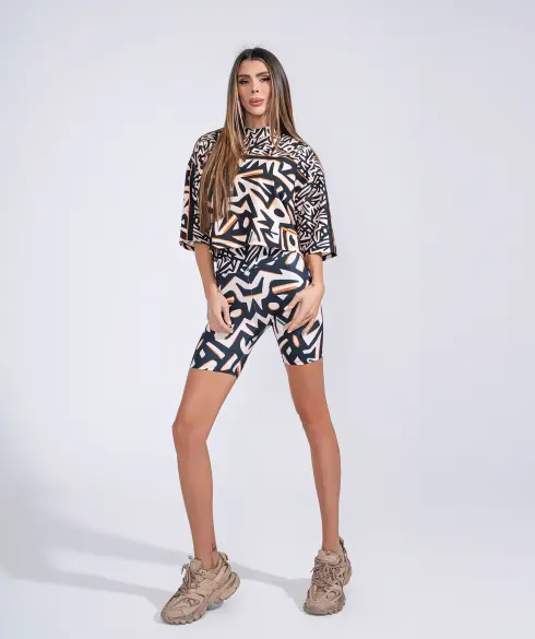 Дамски спортен топ Jfit Beige/Black - 159