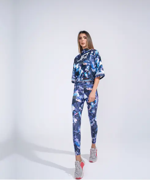 Дамски спортен топ Jfit Blue/Pink - 168