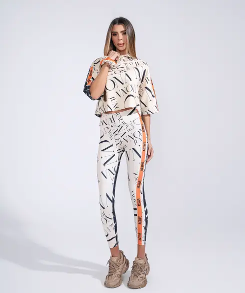 Дамски спортен топ Jfit Orange/Black - 303