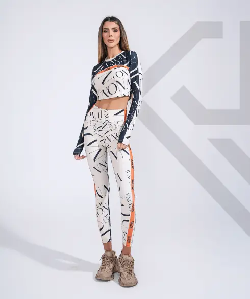 Дамскa спортна блуза Jfit Orange/Black - 257