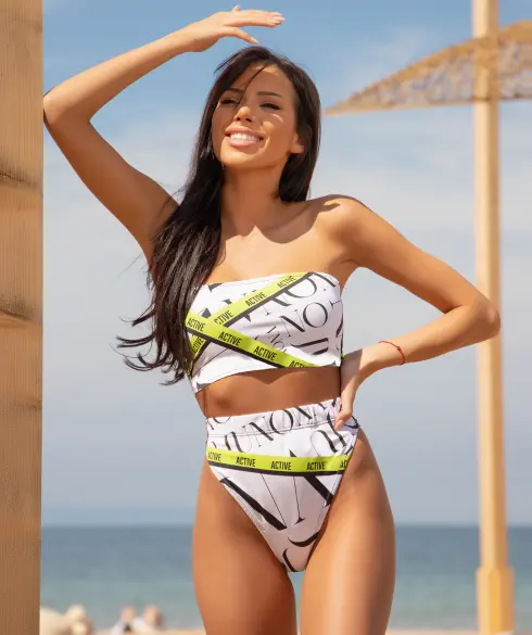 Бански костюм от две части Jfit White/Black - 403