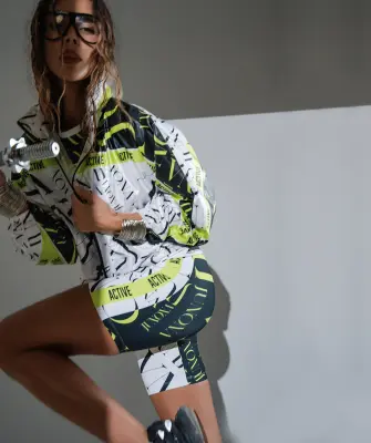 Къс дамски клин Jfit White/Black