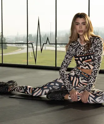 Дамска спортна блуза Jfit Beige/Black