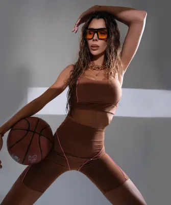 Къс спортен топ с контрастни кантове Jfit LTD - JFit Къс спортен топ с контрастни кантове Jfit LTD